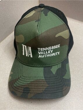 TVA Tennessee Valley Authority New Era Camo Trucker Hat Cap Snapback Mesh